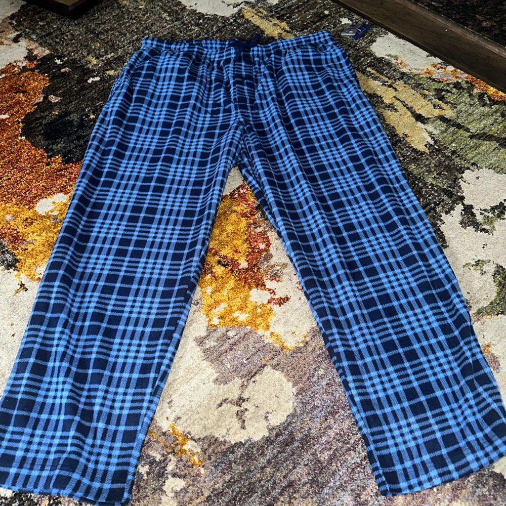 Belk Blue and Black Joggers with Elastic Waistband